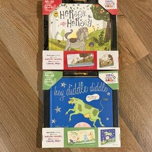 Nursery Rhymes Board Books and Matching Canvas Art